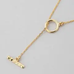 mimi33 ラリエットネックレス ロング ネックレス ゴールド