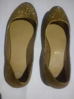Melissa ラバーパンプス ゴールド ラメのサムネイル