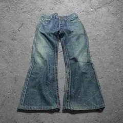archive flare denim y2k faded blue