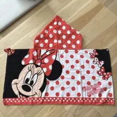 キッズ ミニーマウス フード付きタオル ディズニー