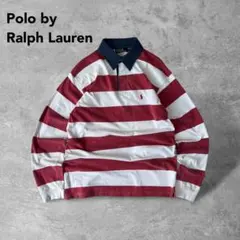 90-00sポロバイラルフローレンラガーシャツ太ボーダーおしゃれアメカジ好配色