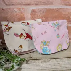 移動ポケット　ハンドメイド　マチ付き　クリップなし　バレリーナ　ユニコーン