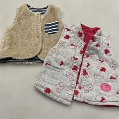 ベビー ベスト 95cm未満 フリース 動物柄
