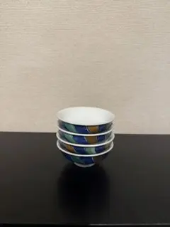 「たち吉」の波模様の陶磁器4個セット
