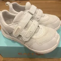 ムーンスター　キャロット　ホワイト キッズシューズ　18.5センチ