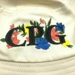 CPG 花柄刺繍 バケットハット ベージュ コットン100%のサムネイル