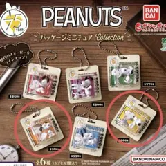 PEANUTS パッケージミニチュアコレクション　2種　スヌーピー ガチャガチャ
