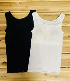 GU ブラタンクトップ　ブラック　ホワイト　2枚セット
