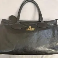 Vivienne Westwood オーブ柄 エンボス レザー トートバッグ