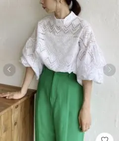 【かたつむり様専用】LE'MAGE カットワークレースブラウス