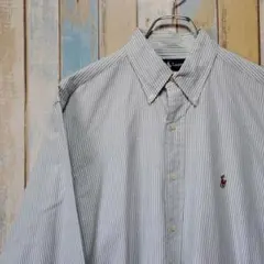 MR1☆ラルフローレン☆BDシャツ☆オックスフォード☆カラーポニー☆ストライプ