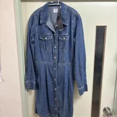 Levi's デニムシャツワンピース 長袖 インディゴブルーのサムネイル