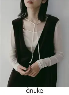 anuke 2way Sheer Tops アイボリーのサムネイル