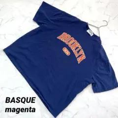 【バスクマゼンタ】 BROOKLYNロゴTシャツ ビッグシルエット 半袖 ロゴTのサムネイル