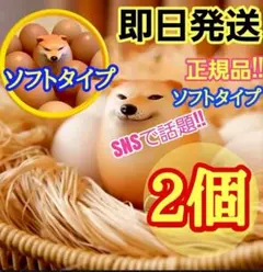 【即日発送】ソフトタイプ柴犬しばこ　しばいぬ　 卵型　2個セット　484848