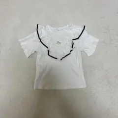 美品　コトリ　100cm 半袖トップス　Tシャツ　リブ　フリル　バースデイ