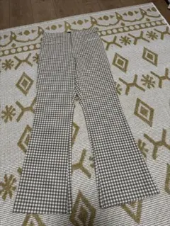 ZARA ギンガムチェック フレアパンツ 24