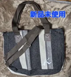 ストラップ柄 トートバッグ ショルダーバッグ