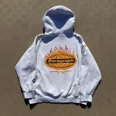 y2k Paragraph フレイムデザイン 短丈パーカー グレーarchive