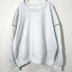 JUNDAH ジュノア　スウェット　ゆったりサイズ　サイズ表示なし　グレーのサムネイル