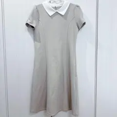 tocco closet襟付き袖口パールパフスリーブプリンセスラインワンピーM