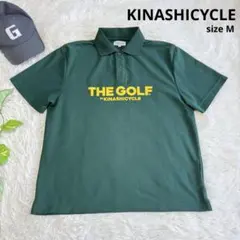 【木梨サイクル】極美品 ポロシャツ ビッグロゴ グリーン M メンズのサムネイル