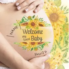 マタニティーフォト♡ひまわり！ご家族の記念撮影に！無料で名入れ☆オシャレ