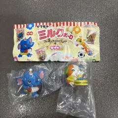 イワモトのミルクボーロ フィギュアこれくしょん 2種セット ゾウ いぬ ガチャ