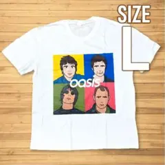 新品未使用★オアシス Tシャツ サイズL 白 バンドTシャツ ブラー blur