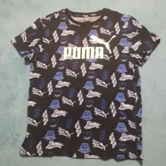 PUMA ロゴ Tシャツ 黒/青