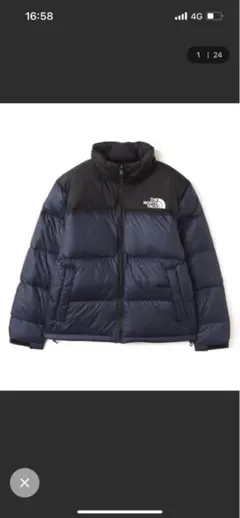 THE NORTH FACE ダウンジャケット ネイビー/ブラック