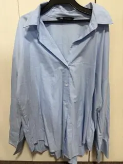 Zara シャツ　ブルー
