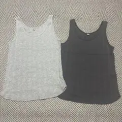 [UNIQLO]リブタンクトップ2枚セット