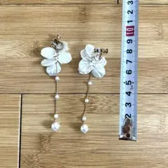 ウエディング　イヤリング　花