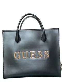 GUESS ブラック ハンドバッグ ショルダーストラップ付き