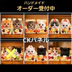 ハンドメイド　オーダー受付ページ　　♡フルーツサンドにゃんこ　パネル♡