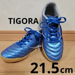 TIGORA　フットサルシューズ　21.5cm　ブルー　室内使用
