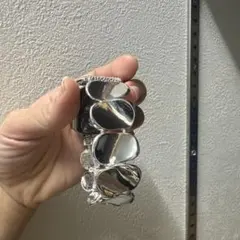 Apple Watch用 バンド シルバー メタルブレスレット 38〜41mm