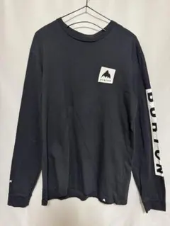 Burton バートン ロンT 袖ロゴ 黒 XS フェード 古着
