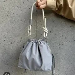 【美品】CIAOPANIC TYPY ナイロン2WAY巾着バッグ グレー