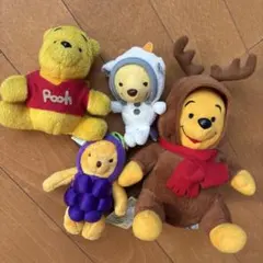 レトロ　プーさん ぬいぐるみ 4体セット2000年　ディズニー