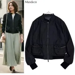 【美品】マックスマーラ Max&co 切り替え ライダース ジャケット 上品