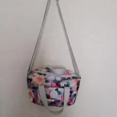 花柄ナイロンショルダーバッグ