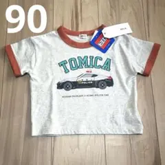 新品　タグ付き　トミカ　Tシャツ　90 半袖　車　パトカー　オレンジ　男の子