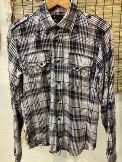 G-STAR RAW ジースターロウ　長袖チェック柄シャツ　S ジップアップ