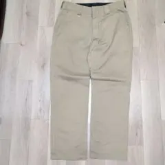 【Dickies】ベージュ ストレート チノパン/ワークパンツ 金具付き