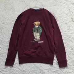 ⭐️ポロラルフローレン【M】 ポロベア スウェット ブラック （タグXS）美品 スレッド Polo ベア スウェットシャツ | ポロ ラルフ ローレン