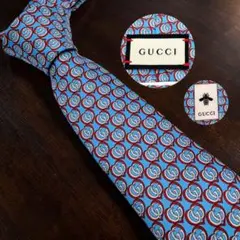 GUCCI グッチ ナロータイ ネクタイ GG柄 マーモント ハート 蜂 BEE
