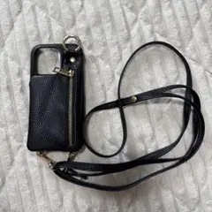 iPhone15proケース　レザー風　ショルダーケース