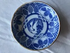 明治〜大正期 伊万里 染付 鶴花文 豆皿 小皿 11cm